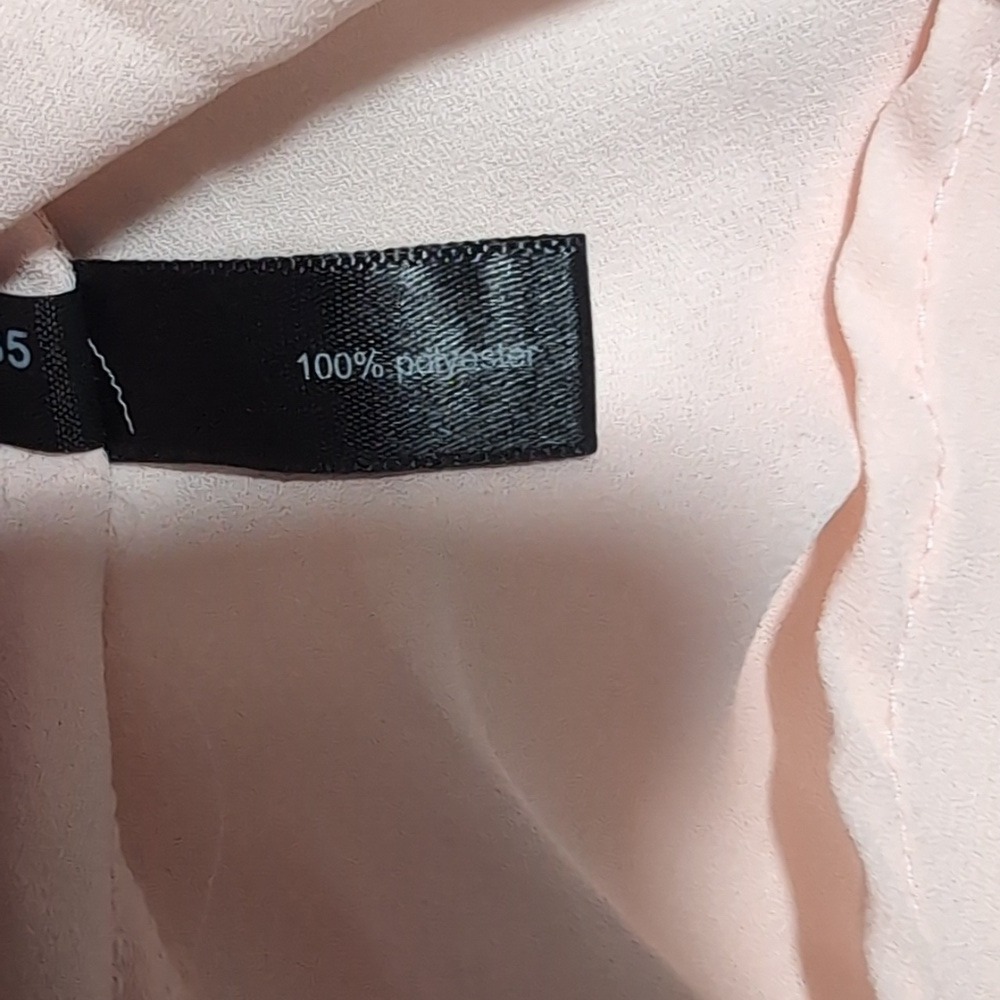 The Limited Blush Pink Sheer Button Down Long Sleeve Blouse Top Xsmall - Picture 5 of 5